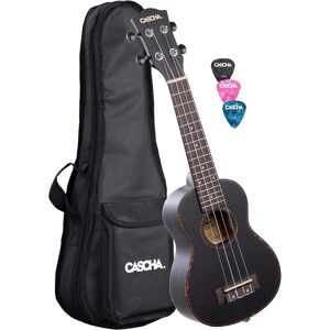 Cascha HH 2262L Premium Mahogany Left-Handed Soprano Ukulele Pack (Black) Cascha HH 2262L Premium Mahogany Left-Handed Soprano Ukulele Pack (Black)