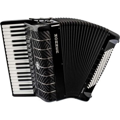 Hohner Mattia IV 96 BK Stage Accordion with White Piano Keys Hohner Mattia IV 96 BK Stage Accordion with White Piano Keys