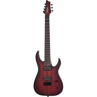 Schecter Sunset-7 Extreme Satin Scarlet Burst 7-String Electric Guitar Schecter Sunset-7 Extreme Satin Scarlet Burst 7-String Electric Guitar