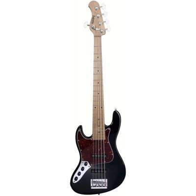 Sadowsky MetroExpress Vintage J/J Bass Roasted Maple Solid Black High Polish Left-Handed 5-String Bass Guitar Sadowsky MetroExpress Vintage J/J Bass Roasted Maple Solid Black High Polish Left-Handed 5-String Bass Guitar