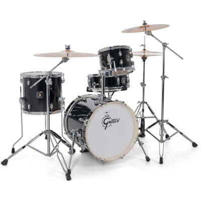 Gretsch Drums GE4S464B Energy Street Kit Black 4-Piece Bebop Shell Set with Snare Drum Gretsch Drums GE4S464B Energy Street Kit Black 4-Piece Bebop Shell Set with Snare Drum