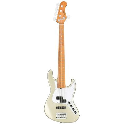 Sadowsky MetroExpress Hybrid P/J Bass Roasted Maple Solid Champagne Metallic High Polish 5-string bass guitar Sadowsky MetroExpress Hybrid P/J Bass Roasted Maple Solid Champagne Metallic High Polish 5-string bass guitar