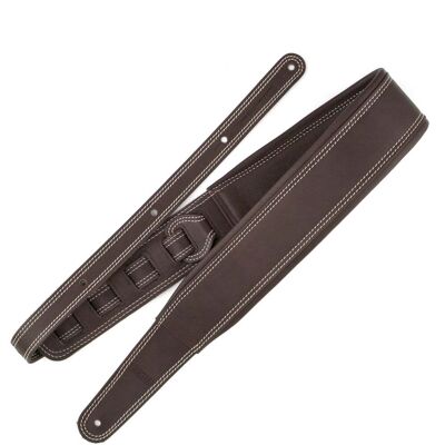 Richter 1010 Brown / White Stitches Springbreak I Nappa Guitar Strap from Nappa leather Richter 1010 Brown / White Stitches Springbreak I Nappa Guitar Strap from Nappa leather