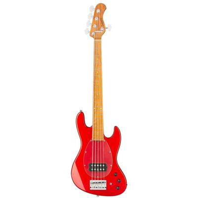 Sadowsky MetroExpress Vintage M Bass Roasted Maple Solid Candy Apple Red Metallic High Polish 5-string bass guitar with gig bag Sadowsky MetroExpress Vintage M Bass Roasted Maple Solid Candy Apple Red Metallic High Polish 5-string bass guitar with gig bag