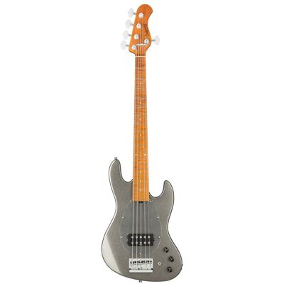 Sadowsky MetroExpress Vintage M Bass Roasted Maple Solid Silver Metallic High Polish 5-string bass guitar with gig bag Sadowsky MetroExpress Vintage M Bass Roasted Maple Solid Silver Metallic High Polish 5-string bass guitar with gig bag