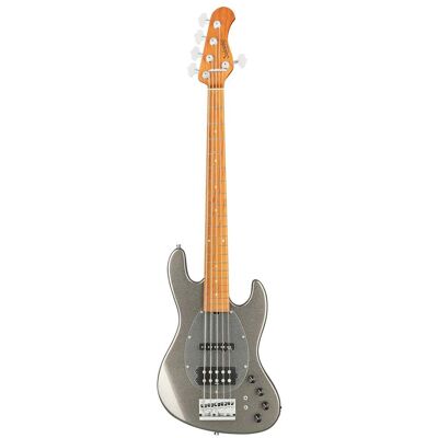 Sadowsky MetroExpress Vintage M/J Bass Roasted Maple Solid Silver Metallic High Polish 5-string bass guitar with gig bag Sadowsky MetroExpress Vintage M/J Bass Roasted Maple Solid Silver Metallic High Polish 5-string bass guitar with gig bag