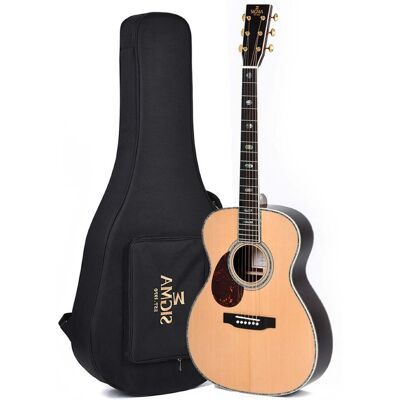Sigma Guitars SOMR-45L western guitar with gig bag left-handed Sigma Guitars SOMR-45L western guitar with gig bag left-handed