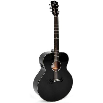 Sigma Guitars GJM-1E-MFBK Metallic Flake Black electric-acoustic western guitar Sigma Guitars GJM-1E-MFBK Metallic Flake Black electric-acoustic western guitar