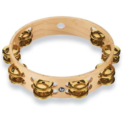 Latin Percussion LP380B-BR Pro 10 Tambourine, Double Row Brass Latin Percussion LP380B-BR Pro 10 Tambourine, Double Row Brass