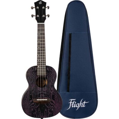 Flight Supernatural Series DUC 400 Ash Purple concert ukulele with gig bag Flight Supernatural Series DUC 400 Ash Purple concert ukulele with gig bag