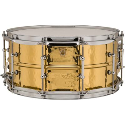 Ludwig LB422BKT 14 x 6.5-inch snare drum Hammered Brass Ludwig LB422BKT 14 x 6.5-inch snare drum Hammered Brass