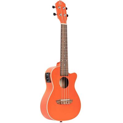 Ortega RUPUKI-CE Earth Series Concert Size Ukulele Pumpkin Orange Electro-Acoustic Ortega RUPUKI-CE Earth Series Concert Size Ukulele Pumpkin Orange Electro-Acoustic