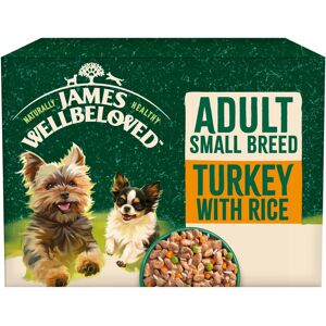 JAMES WELLBELOVED Adult Turkey & Rice Small Breed Wet Dog Food Pouches - 48 pouches JAMES WELLBELOVED Adult Turkey & Rice Small Breed Wet Dog Food Pouches - 48 pouches