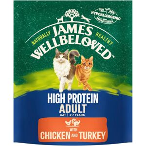JAMES WELLBELOVED Adult Chicken & Turkey High Protein Dry Cat Food - 7kg JAMES WELLBELOVED Adult Chicken & Turkey High Protein Dry Cat Food - 7kg