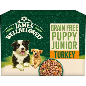 JAMES WELLBELOVED Puppy Turkey in Gravy Grain Free Wet Dog Food Pouches - 48 pouches JAMES WELLBELOVED Puppy Turkey in Gravy Grain Free Wet Dog Food Pouches - 48 pouches