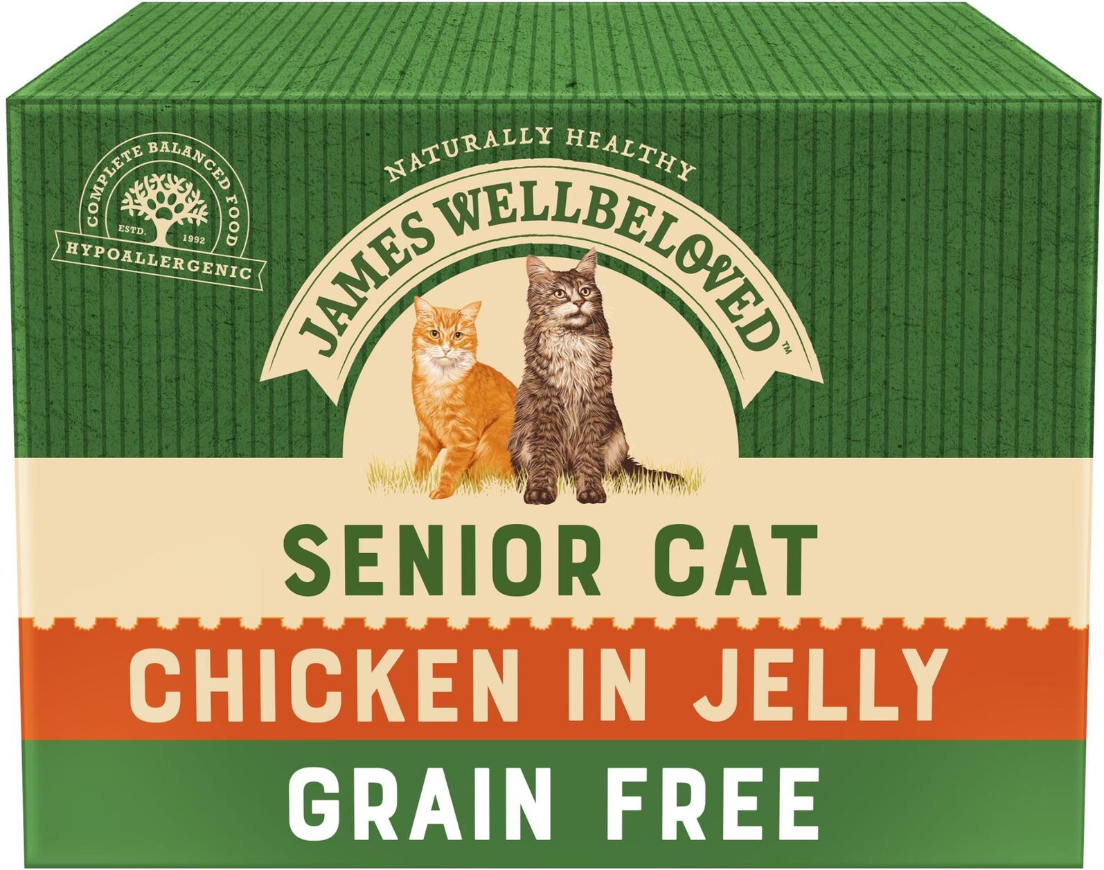 JAMES WELLBELOVED Senior Chicken in Jelly Grain Free Wet Cat Food Pouches - 12 pouches