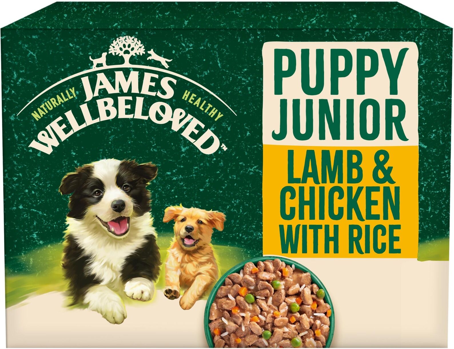 JAMES WELLBELOVED Puppy Lamb & Chicken & Rice in Gravy Wet Dog Food Pouches - 12 pouches