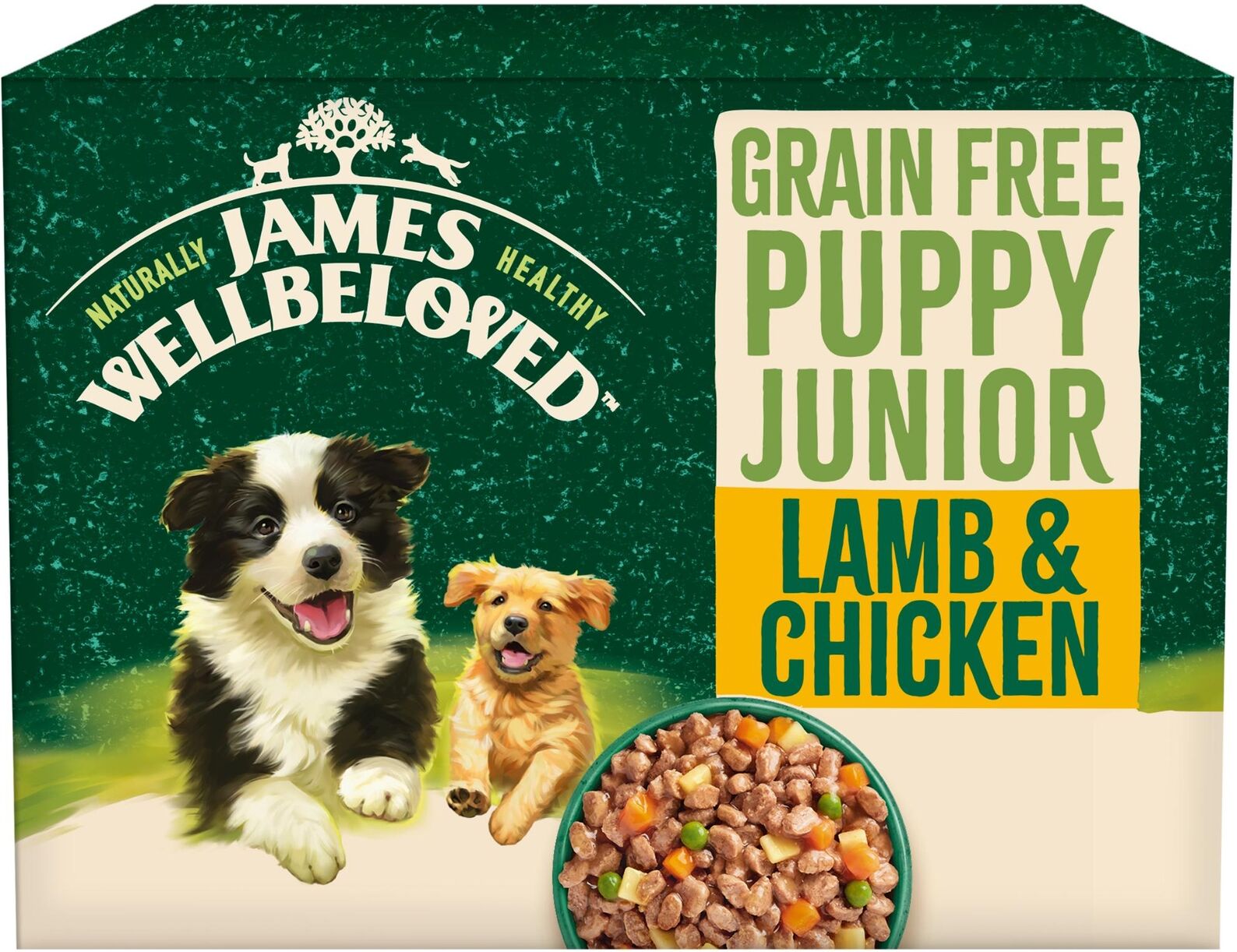 JAMES WELLBELOVED Puppy Lamb & Chicken in Gravy Grain Free Wet Dog Food Pouches - 48 pouches