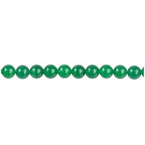 Cooksongold Green Agate Semi Pecious Round Beads 6mm, 16"/40cm Strand Cooksongold Green Agate Semi Pecious Round Beads 6mm, 16"/40cm Strand
