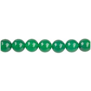 Cooksongold Green Agate Semi Pecious Round Beads 10mm, 16"/40cm Strand Cooksongold Green Agate Semi Pecious Round Beads 10mm, 16"/40cm Strand