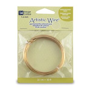 Beadalon Artistic Wire 14 Gauge Tarnish Resistant Brass 1.6mm X 3.1m Beadalon Artistic Wire 14 Gauge Tarnish Resistant Brass 1.6mm X 3.1m