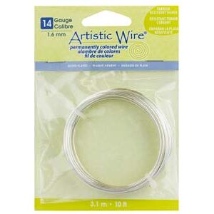 Beadalon Artistic Wire 14 Gauge Silver Plated 1.6mm X 3.1m Beadalon Artistic Wire 14 Gauge Silver Plated 1.6mm X 3.1m