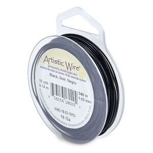 Beadalon Artistic Wire 18 Gauge Black 1.0mm X 9.1m Beadalon Artistic Wire 18 Gauge Black 1.0mm X 9.1m
