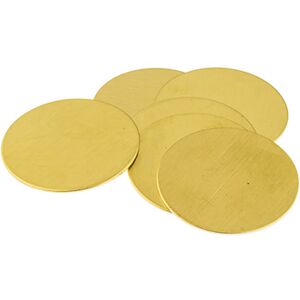 Cooksongold Brass Discs Round Pack of 6, 38mm Cooksongold Brass Discs Round Pack of 6, 38mm