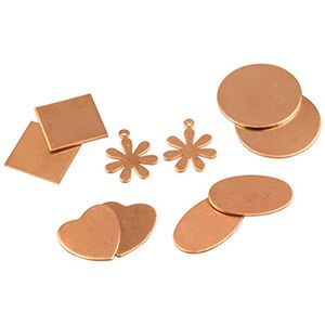 Cooksongold Copper Blanks Mixed Set, Basic Shapes Mix Cooksongold Copper Blanks Mixed Set, Basic Shapes Mix