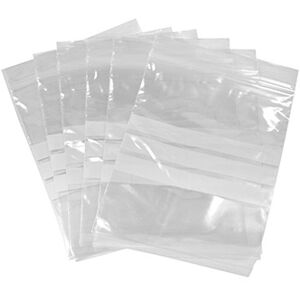 Cooksongold Plastic Bags With Write On Strips XL 125x190mm Resealable Pack of 100 Cooksongold Plastic Bags With Write On Strips XL 125x190mm Resealable Pack of 100