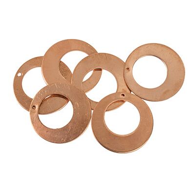 Cooksongold Copper Blanks Round Drop Pack of 6 25mm X 1mm Cut Out Cooksongold Copper Blanks Round Drop Pack of 6 25mm X 1mm Cut Out