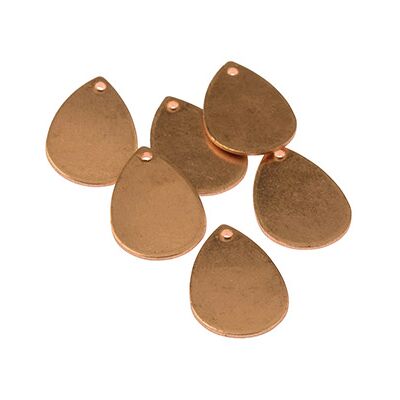Cooksongold Copper Blanks Small Teardrop Pack of 6 21mm X 13mm Cooksongold Copper Blanks Small Teardrop Pack of 6 21mm X 13mm