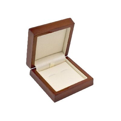 Cooksongold Wooden Cufflink Box, Mahogany Colour Cooksongold Wooden Cufflink Box, Mahogany Colour