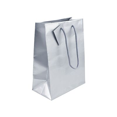 Cooksongold Silver Gloss Gift Bag, Small Pack of 5 170x120x75mm Cooksongold Silver Gloss Gift Bag, Small Pack of 5 170x120x75mm