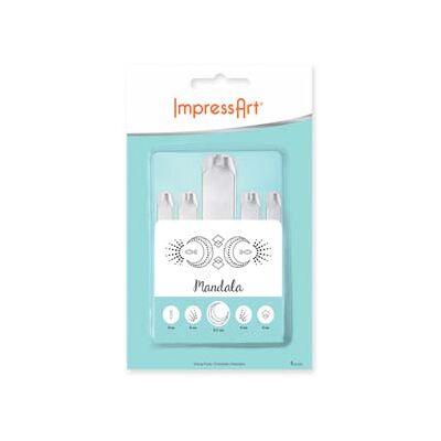 ImpressArt Signature Celestial Mandala Design Stamp Set 4mm, 6mm And 9.5mm Pack of 5 ImpressArt Signature Celestial Mandala Design Stamp Set 4mm, 6mm And 9.5mm Pack of 5