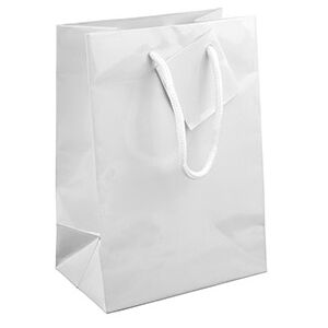 Cooksongold White Gloss Gift Bag, Small Pack of 5 170x120x75mm Cooksongold White Gloss Gift Bag, Small Pack of 5 170x120x75mm