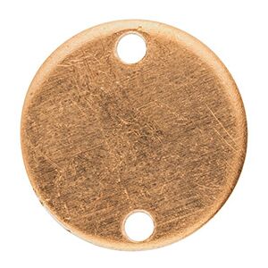 Cooksongold Copper Blanks Round Disc Connector Pack of 6, 15mm Cooksongold Copper Blanks Round Disc Connector Pack of 6, 15mm