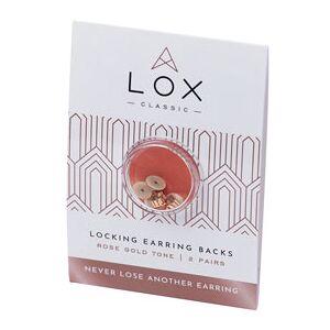 Lox Rose Gold Tone Secure Earring Scrolls Pack of 4 Lox Rose Gold Tone Secure Earring Scrolls Pack of 4