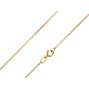 Cooksongold 9ct Yellow Gold 0.8mm Diamond Cut Curb Chain 18"/45cm Hallmarked Cooksongold 9ct Yellow Gold 0.8mm Diamond Cut Curb Chain 18"/45cm Hallmarked