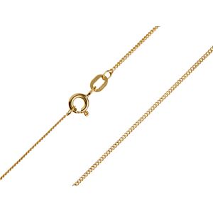 Cooksongold 9ct Yellow Gold 0.8mm Diamond Cut Curb Chain 18"/45cm Hallmarked Cooksongold 9ct Yellow Gold 0.8mm Diamond Cut Curb Chain 18"/45cm Hallmarked