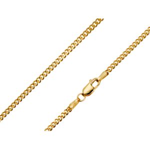 Cooksongold 9ct Yellow Gold 2.1mm Diamond Cut Curb Chain 18"/45cm Hallmarked Cooksongold 9ct Yellow Gold 2.1mm Diamond Cut Curb Chain 18"/45cm Hallmarked