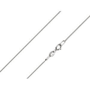 Cooksongold 9ct White Gold 0.9mm Diamond Cut Curb Chain 16"/40cm Hallmarked Cooksongold 9ct White Gold 0.9mm Diamond Cut Curb Chain 16"/40cm Hallmarked