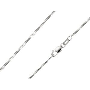 Cooksongold 9ct White Gold 1.4mm Diamond Cut Curb Chain 18"/45cm Hallmarked Cooksongold 9ct White Gold 1.4mm Diamond Cut Curb Chain 18"/45cm Hallmarked
