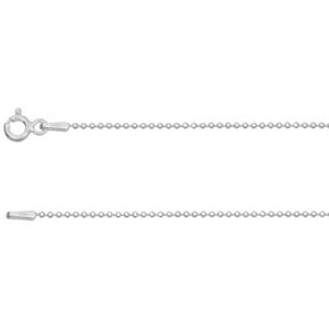 Cooksongold Sterling Silver 1.2mm Ball Chain 16"/40cm Unhallmarked 100% Recycled Silver Cooksongold Sterling Silver 1.2mm Ball Chain 16"/40cm Unhallmarked 100% Recycled Silver
