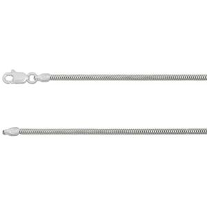 Cooksongold Sterling Silver 1.6mm Snake Chain 18"/45cm Unhallmarked 100% Recycled Silver Cooksongold Sterling Silver 1.6mm Snake Chain 18"/45cm Unhallmarked 100% Recycled Silver