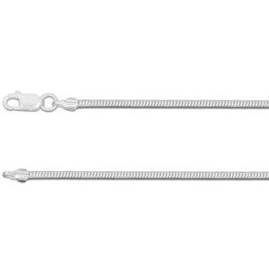 Cooksongold Sterling Silver 1.9mm Snake Chain 16"/40cm Unhallmarked 100% Recycled Silver Cooksongold Sterling Silver 1.9mm Snake Chain 16"/40cm Unhallmarked 100% Recycled Silver