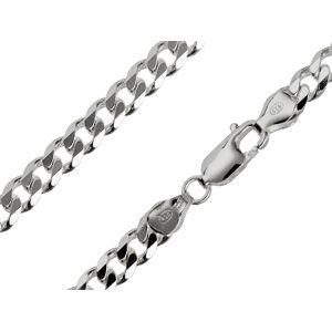 Cooksongold Sterling Silver 5.5mm Diamond Cut Curb Chain 20"/50cm Hallmarked, 100% Recycled Silver Cooksongold Sterling Silver 5.5mm Diamond Cut Curb Chain 20"/50cm Hallmarked, 100% Recycled Silver