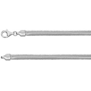 Cooksongold Sterling Silver 4.2mm Flat Snake Chain 16"/40cm Hallmarked, 100% Recycled Silver Cooksongold Sterling Silver 4.2mm Flat Snake Chain 16"/40cm Hallmarked, 100% Recycled Silver