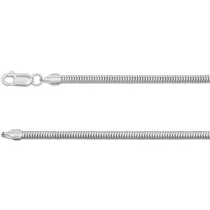 Cooksongold Sterling Silver 3.0mm Round Snake Chain Bracelet 7.25"/18.4cm Unhallmarked 100% Recycled Silver Cooksongold Sterling Silver 3.0mm Round Snake Chain Bracelet 7.25"/18.4cm Unhallmarked 100% Recycled Silver