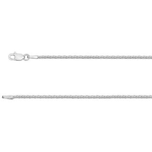Cooksongold Sterling Silver 1.5mm Diamond Cut Spiga Chain 16"/40cm Unhallmarked 100% Recycled Silver Cooksongold Sterling Silver 1.5mm Diamond Cut Spiga Chain 16"/40cm Unhallmarked 100% Recycled Silver